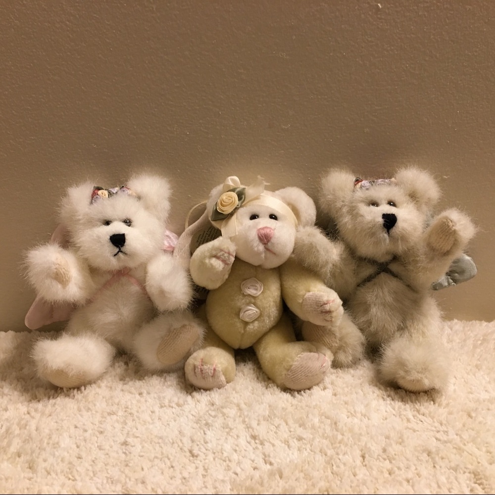 Boyds Bears Angel Bears - Retired - Set of 3 Christmas Ornaments
